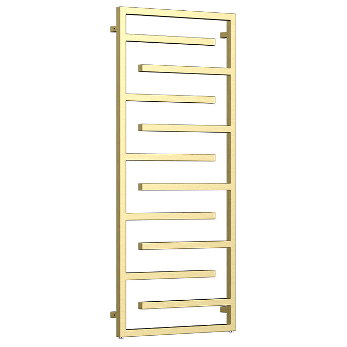 Arezzo Brushed Brass 1380 x 600mm Designer Towel Rail