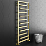 Arezzo Brushed Brass 1380 x 600mm Designer Towel Rail