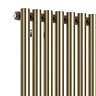Arezzo Brushed Brass 1600 x 480 Round Bar Straight Column Radiator