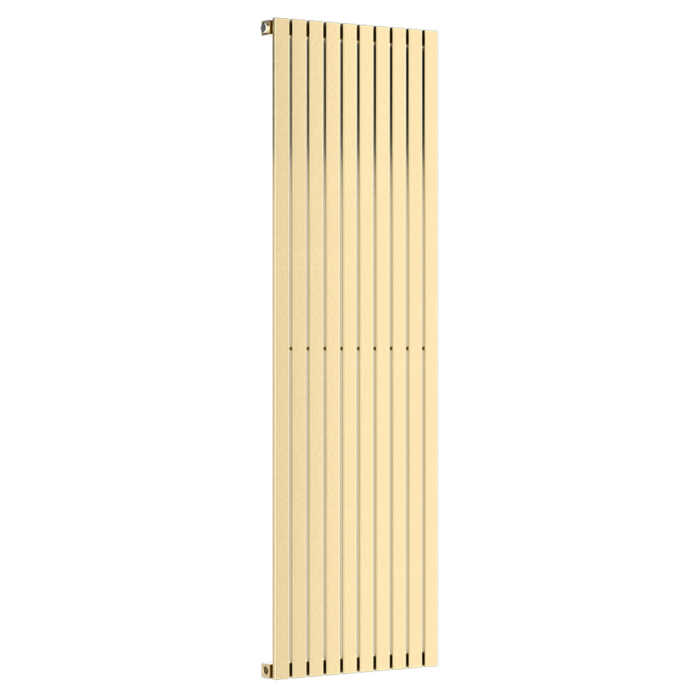 Arezzo Brushed Brass 1600 x 500 Flat Bar Straight Column Radiator