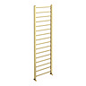 Arezzo Brushed Brass 1600 x 500mm Straight Heated Towel Rail (incl. Valves + Electric Heating Kit)