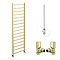 Arezzo Brushed Brass 1600 x 500mm Straight Heated Towel Rail (incl. Valves + Electric Heating Kit)