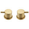 Arezzo Brushed Brass 3/4" Deck Bath Side Valves (Pair)  Feature Large Image