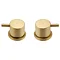 Arezzo Brushed Brass 3/4" Deck Bath Side Valves (Pair)  Feature Large Image