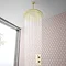Arezzo Brushed Brass 300mm Thin Round Shower Head + 200mm Ceiling Mounted Arm  Feature Large Image