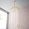 Arezzo Brushed Brass 300mm Thin Round Shower Head + 300mm Ceiling Mounted Arm  Feature Large Image