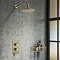 Arezzo Brushed Brass 300mm Wire Shower Basket  Feature Large Image