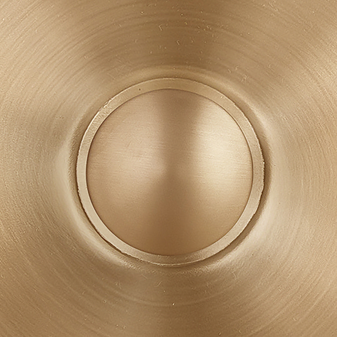 Arezzo Brushed Brass 340 x 520mm Rectangular Stainless Steel Counter Top Basin + Waste Profile Larg
