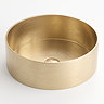 Arezzo Brushed Brass 360mm Round Stainless Steel Counter Top Basin with Waste