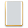 Arezzo Brushed Brass 500 x 700mm Rectangular Illuminated Strips Bathroom Mirror