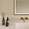 Arezzo Brushed Brass 500 x 700mm Rectangular LED Illuminated Anti-Fog Bathroom Mirror