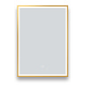Arezzo Brushed Brass 500 x 700mm Rectangular LED Illuminated Anti-Fog Bathroom Mirror