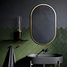 Arezzo Brushed Brass 500 x 800mm Capsule Mirror