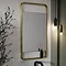 Arezzo Brushed Brass 550 x 1000mm Mirror with Shelf  Profile Large Image