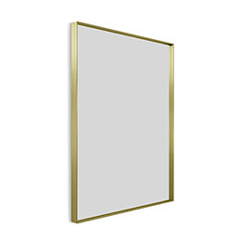 Arezzo Brushed Brass 600 x 800mm Rectangular Mirror Medium Image