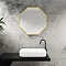 Arezzo Brushed Brass 600mm Octagon Mirror  Profile Large Image