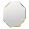 Arezzo Brushed Brass 600mm Octagon Mirror