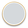 Arezzo Brushed Brass 700mm Round LED Illuminated Anti-Fog Bathroom Mirror
