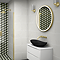 Arezzo Brushed Brass 700mm Round LED Illuminated Anti-Fog Bathroom Mirror