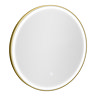 Arezzo Brushed Brass 700mm Round LED Illuminated Anti-Fog Bathroom Mirror