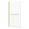 Arezzo Brushed Brass 785 x 1435mm Hinged Square Bath Screen + Rail Large Image