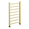 Arezzo Brushed Brass 800 x 500mm Straight Heated Towel Rail (incl. Valves + Electric Heating Kit)