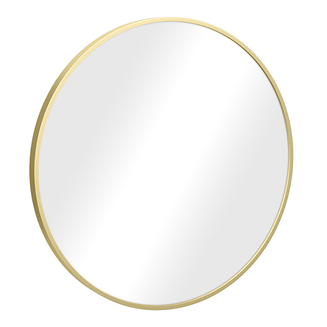 Arezzo Brushed Brass 800mm Round Mirror