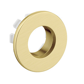 Arezzo Brushed Brass Basin Overflow Cover Insert Hole Trim Large Image