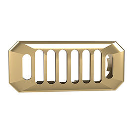 Arezzo Brushed Brass Basin Overflow Grill Cover Insert Medium Image