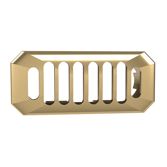 Arezzo Brushed Brass Basin Overflow Grill Cover Insert Large Image