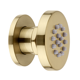 Arezzo Brushed Brass Body Jet - 1 x Slim Round Jet