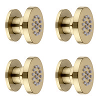 Arezzo Brushed Brass Body Jet - 4 x Slim Round Jets