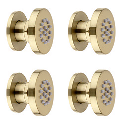 Arezzo Brushed Brass Body Jet - 4 x Slim Round Jets