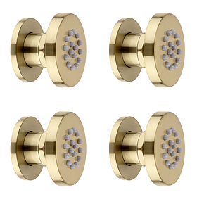 Arezzo Brushed Brass Body Jet - 4 x Slim Round Jets