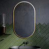 Arezzo Brushed Brass Capsule Mirror 600 x 1000mm