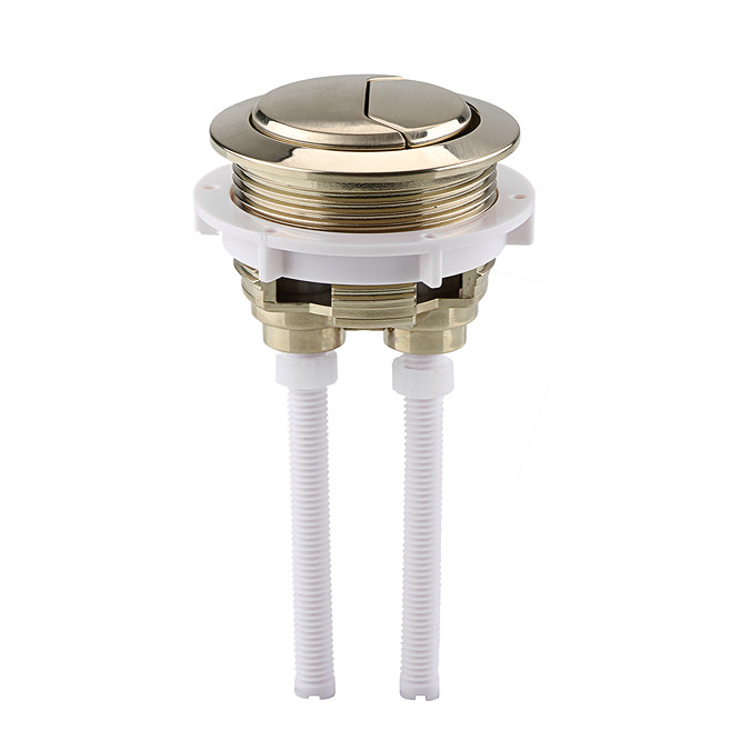 Arezzo Brushed Brass Push Button for Close Coupled Cisterns - 48mm Hole