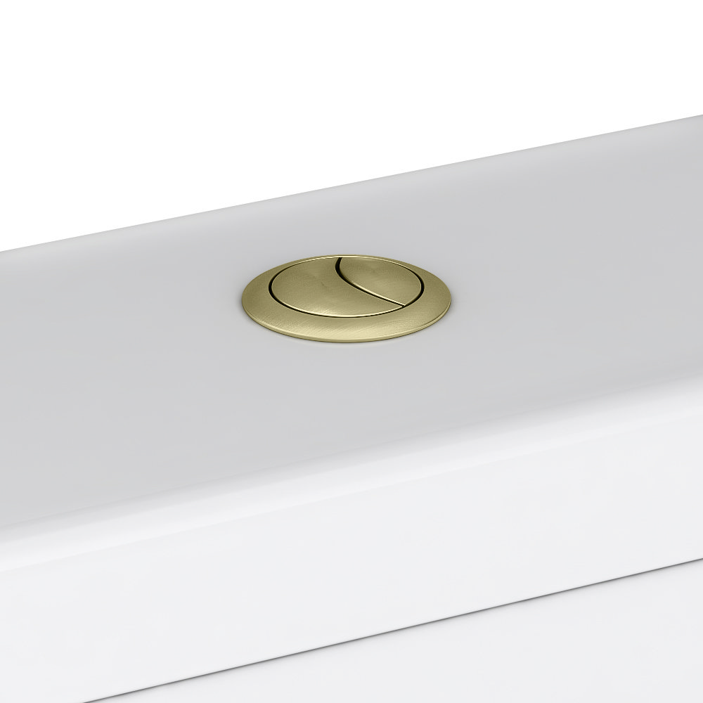 Arezzo Brushed Brass Cistern Flush Button