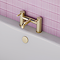 Arezzo Brushed Brass Complete Modern Bathroom Package (incl. L-Shaped Bath) 