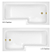 Arezzo Brushed Brass Complete Modern Bathroom Package (incl. L-Shaped Bath)