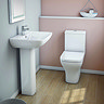 Arezzo Brushed Brass Complete Modern Bathroom Package (incl. P-Shaped Bath)