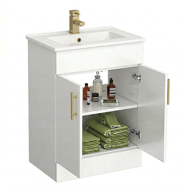 Arezzo Brushed Brass Complete Modern Bathroom Package