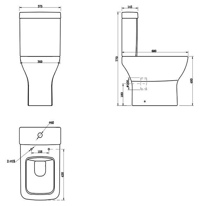 Arezzo Brushed Brass Complete Modern Bathroom Package