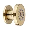 Arezzo Brushed Brass Concealed Individual Diverter + Thermostatic Control Valve w. 4 Body Jets + Fix