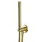 Arezzo Brushed Brass Concealed Individual Diverter + Thermostatic Control Valve with Handset + Wall 