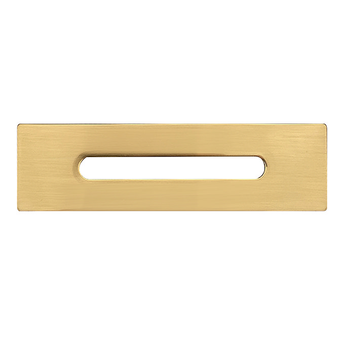 Arezzo Brushed Brass Curved Overflow Insert and Pop-Up Waste Cover  Profile Large Image