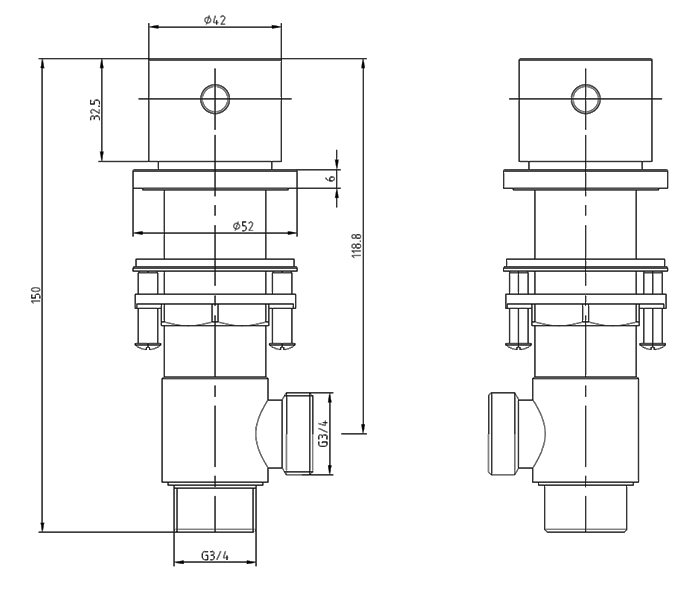 Arezzo Brushed Brass Deck Bath Side Valves with Freeflow Bath Filler