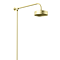 Arezzo Brushed Brass Dual Exposed Thermostatic Shower Valve with Rigid Riser Kit