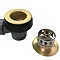 Arezzo Brushed Brass Easy Clean Click Clack Bath Waste with Overflow  Feature Large Image