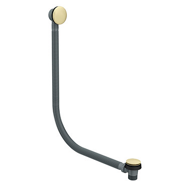 Arezzo Brushed Brass Easy Clean Click Clack Bath Waste with Overflow  Profile Large Image