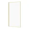 Arezzo Brushed Brass Framed 6mm Glass Fixed Bath Screen (800 x 1500mm) Large Image